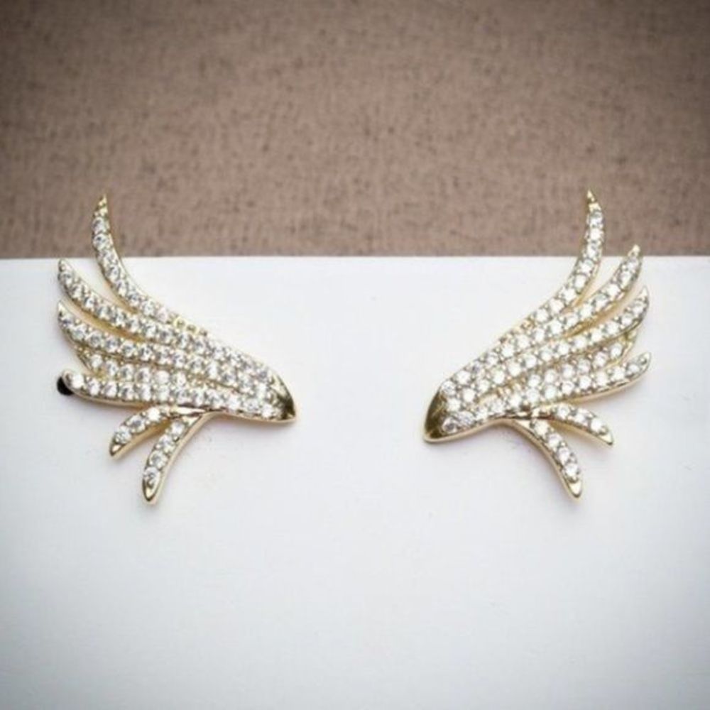 Gold Filled Cubic Zirconia Pave Ear climbe…